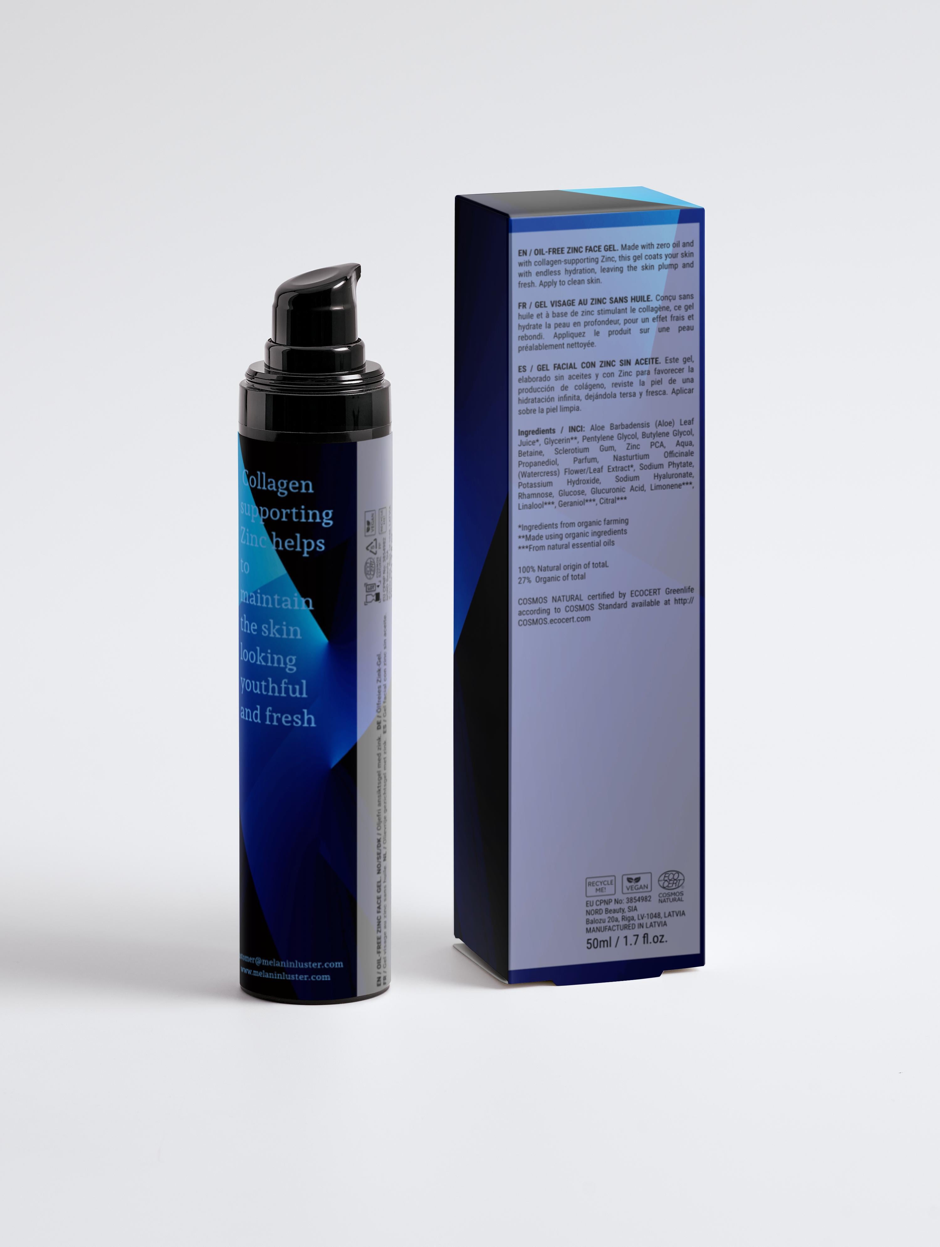 Oil-Free Zinc Face Gel for Men - Moisturizer