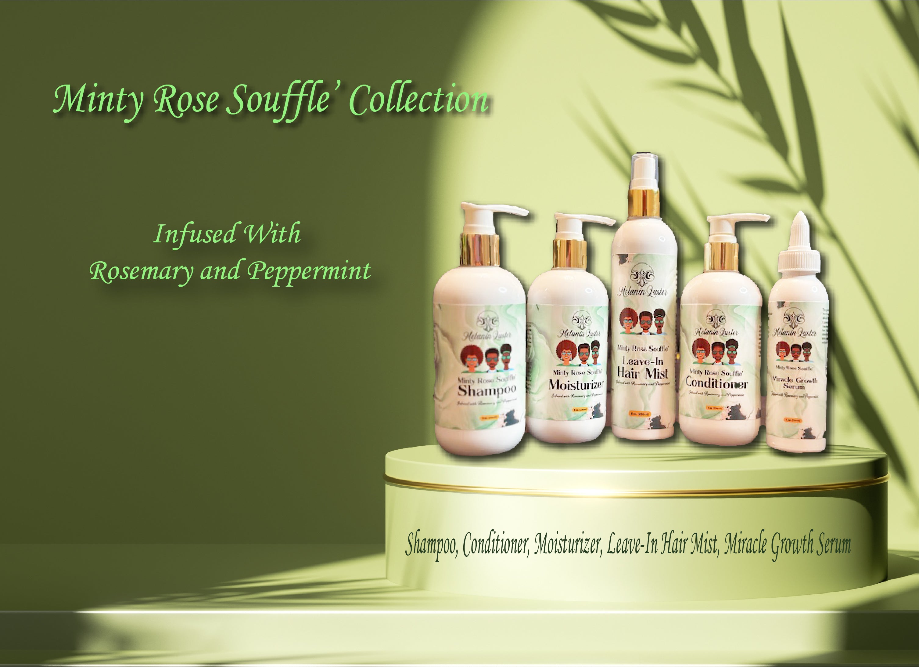 Minty Rose Souffle' Collection without Deep Conditioner
