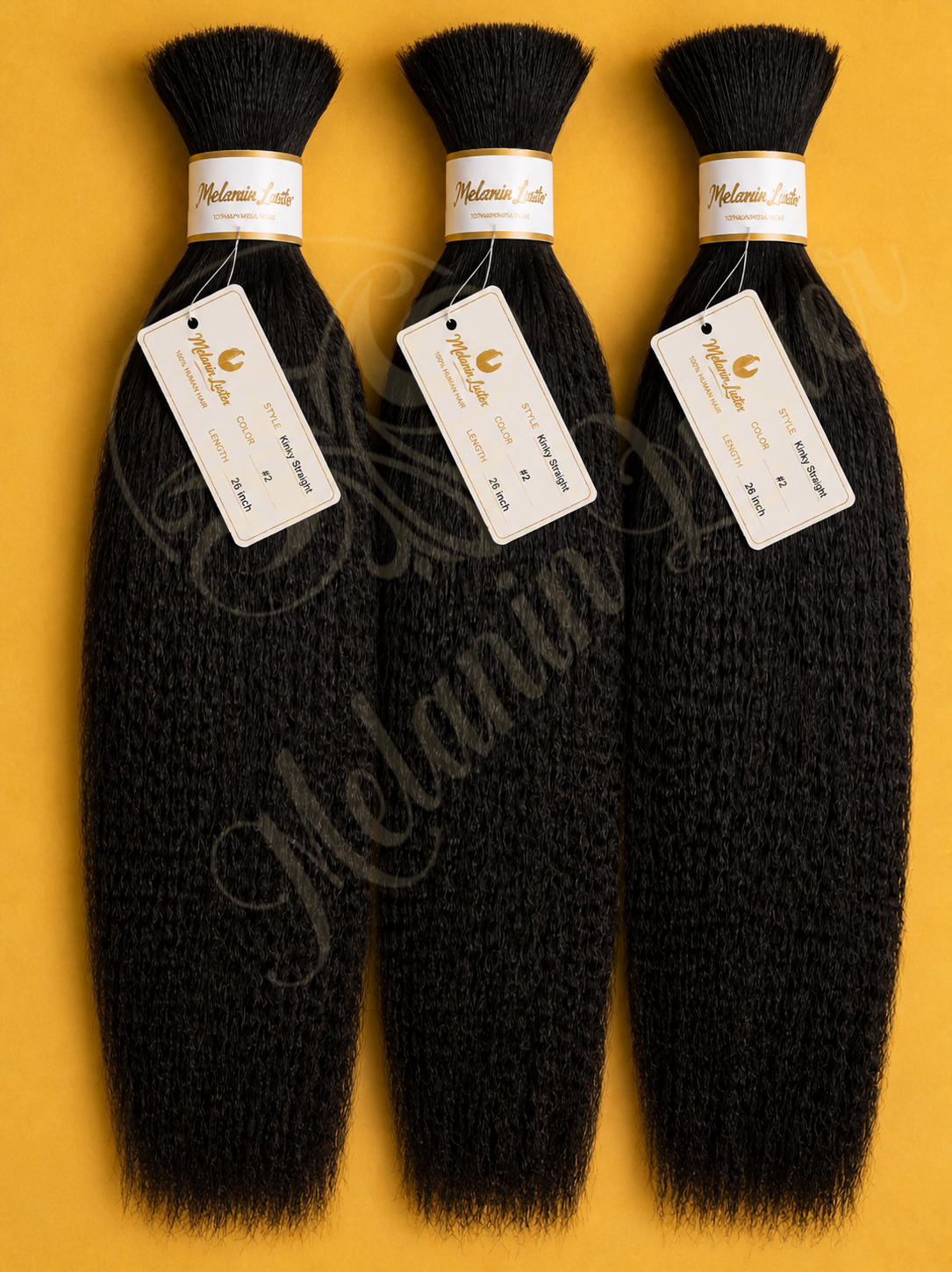 Melanin Luster Kinky Straight Braiding Hair - 100% Virgin Human Hair