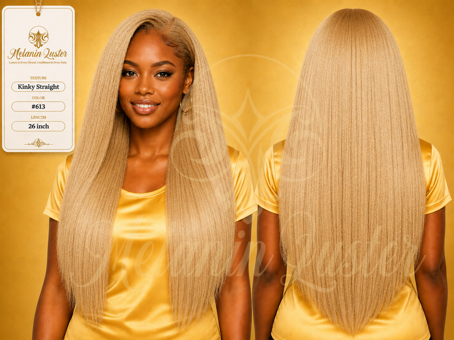 Melanin Luster Weft Kinky Straight Hair