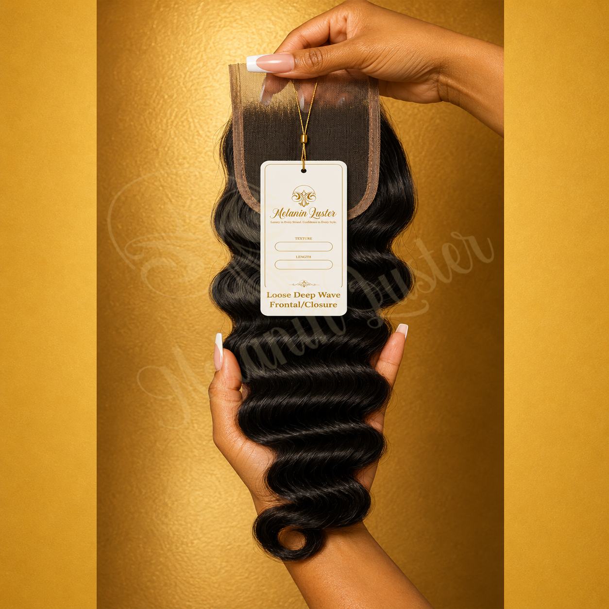 Melanin Luster Lace Front Loose Deep Wave Hair Closure
