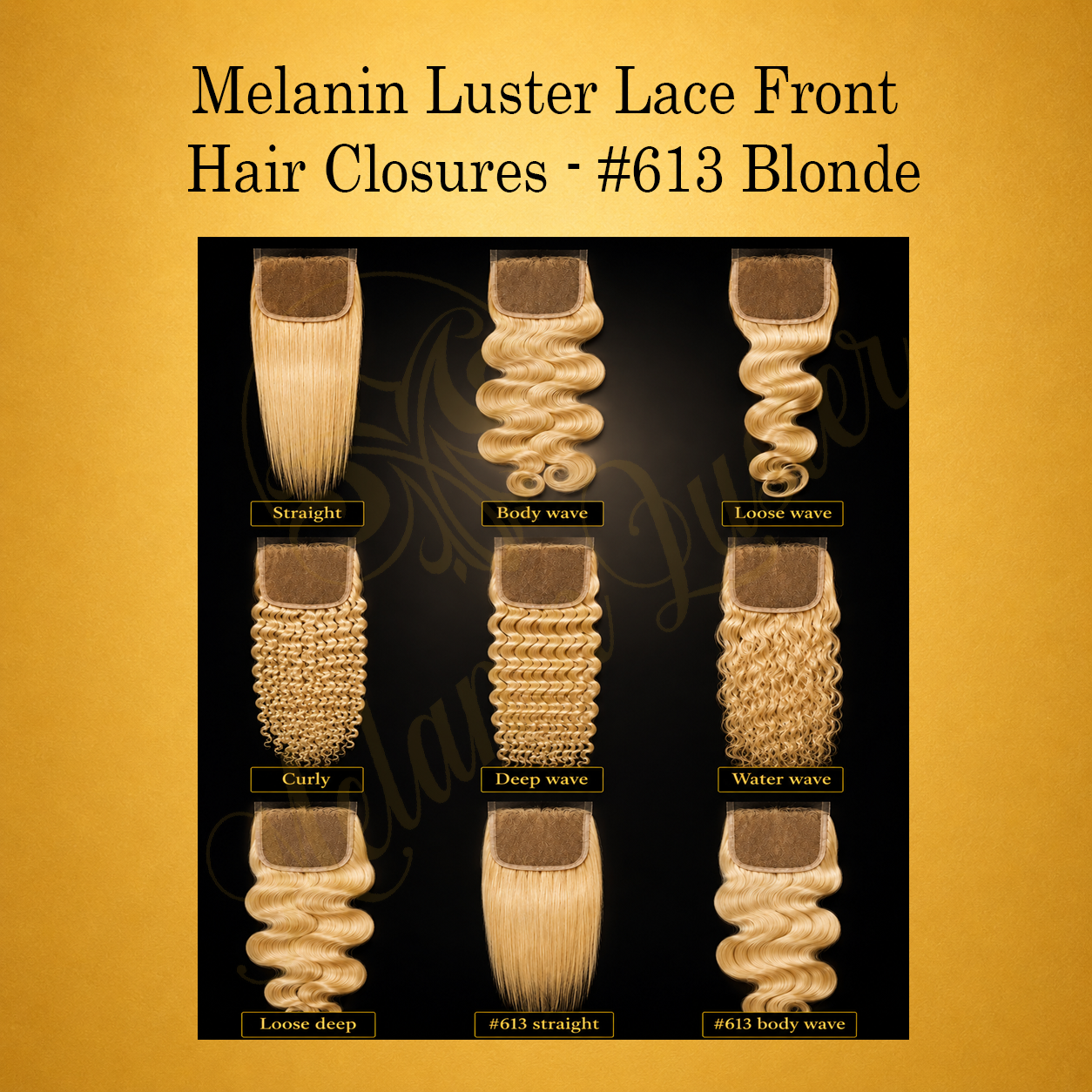 Melanin Luster Lace Front Water Wave Closure