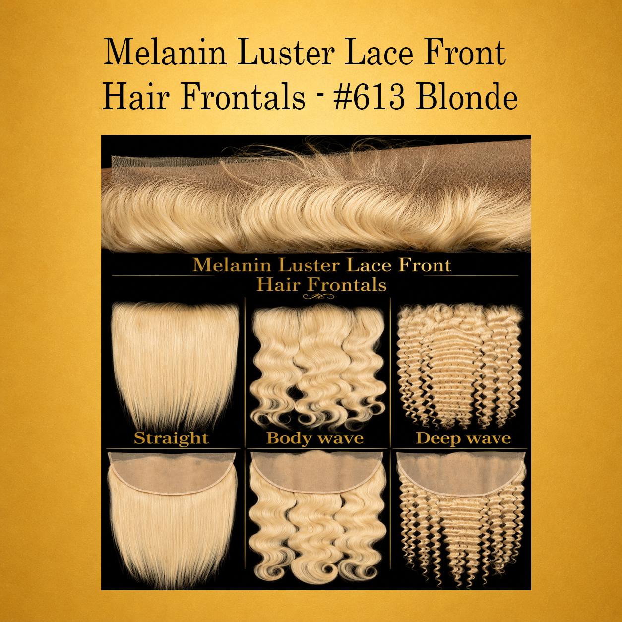 Melanin Luster HD Lace Front Deep Wave Frontal