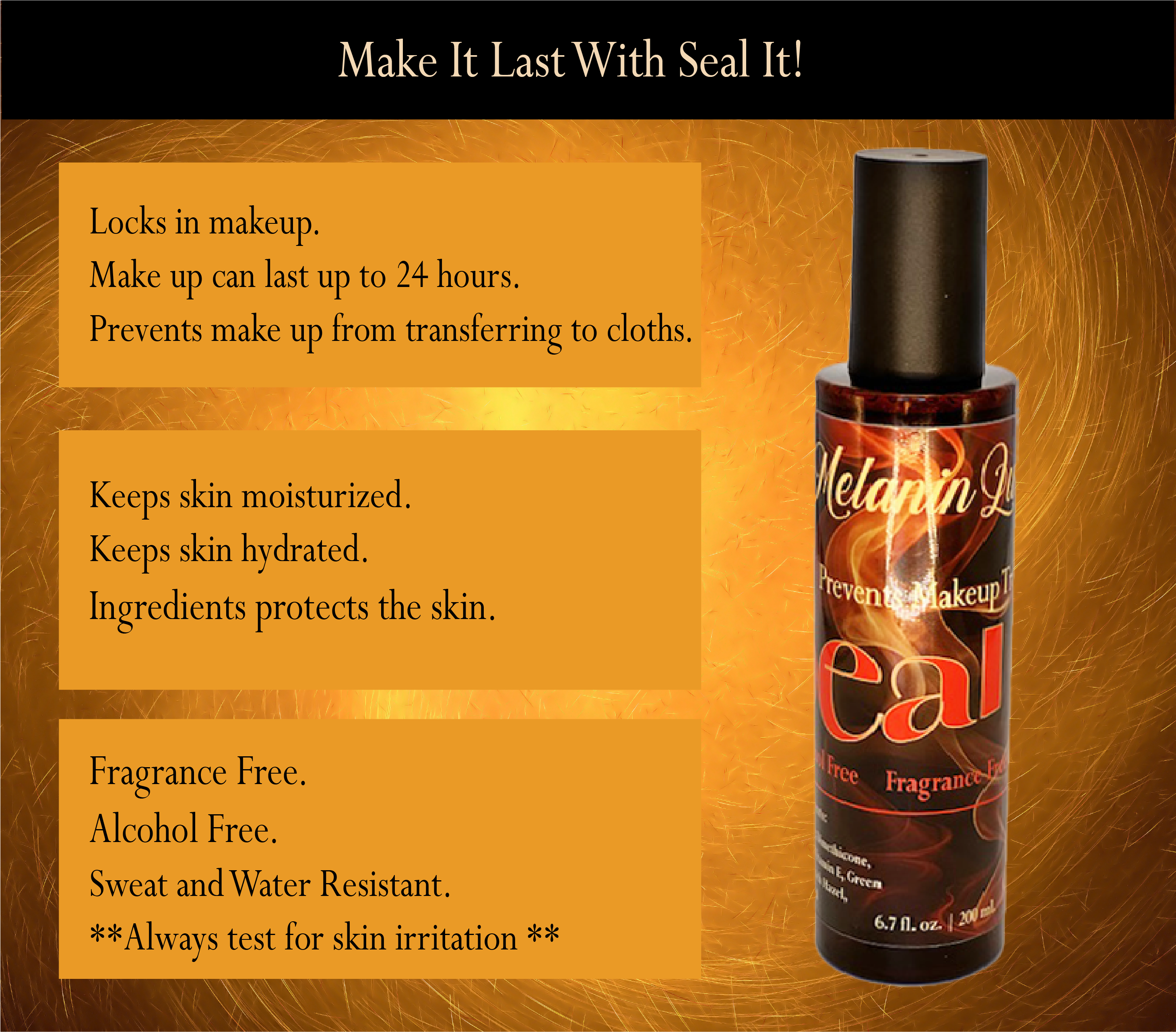 Seal It - Extends Make Up Wear Time and Prevents Make up Transfer - 6.7 fl. oz.