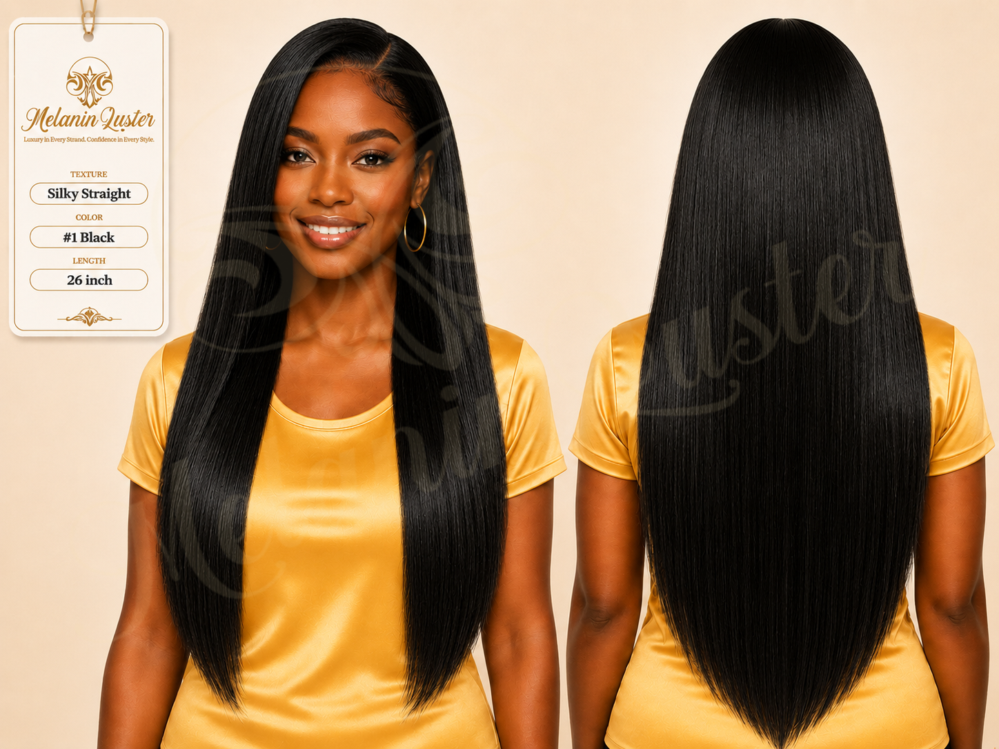 Melanin Luster Weft Silky Straight Hair