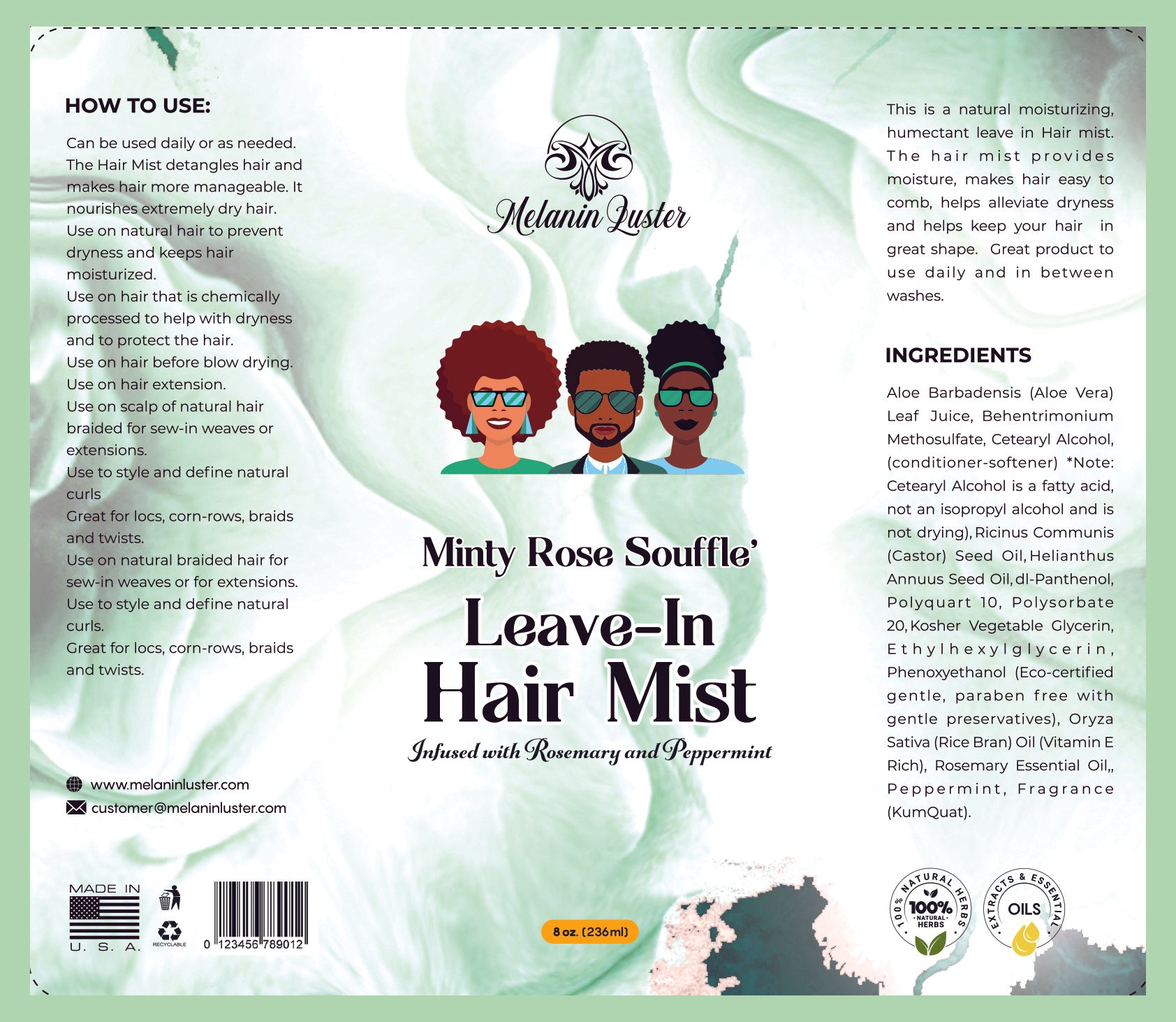 Minty Rose Souffle' Hydration and Moisture Bundle