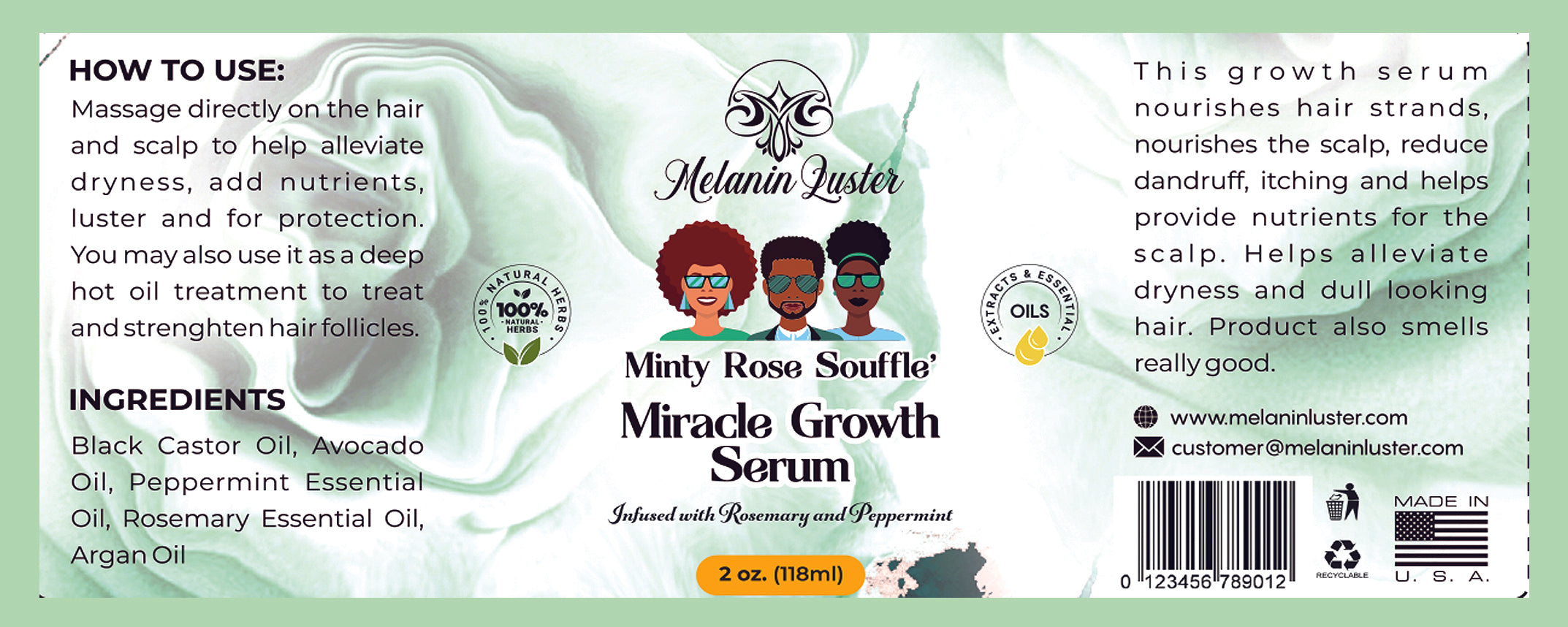 Minty Rose Souffle' Collection with Deep Conditioner