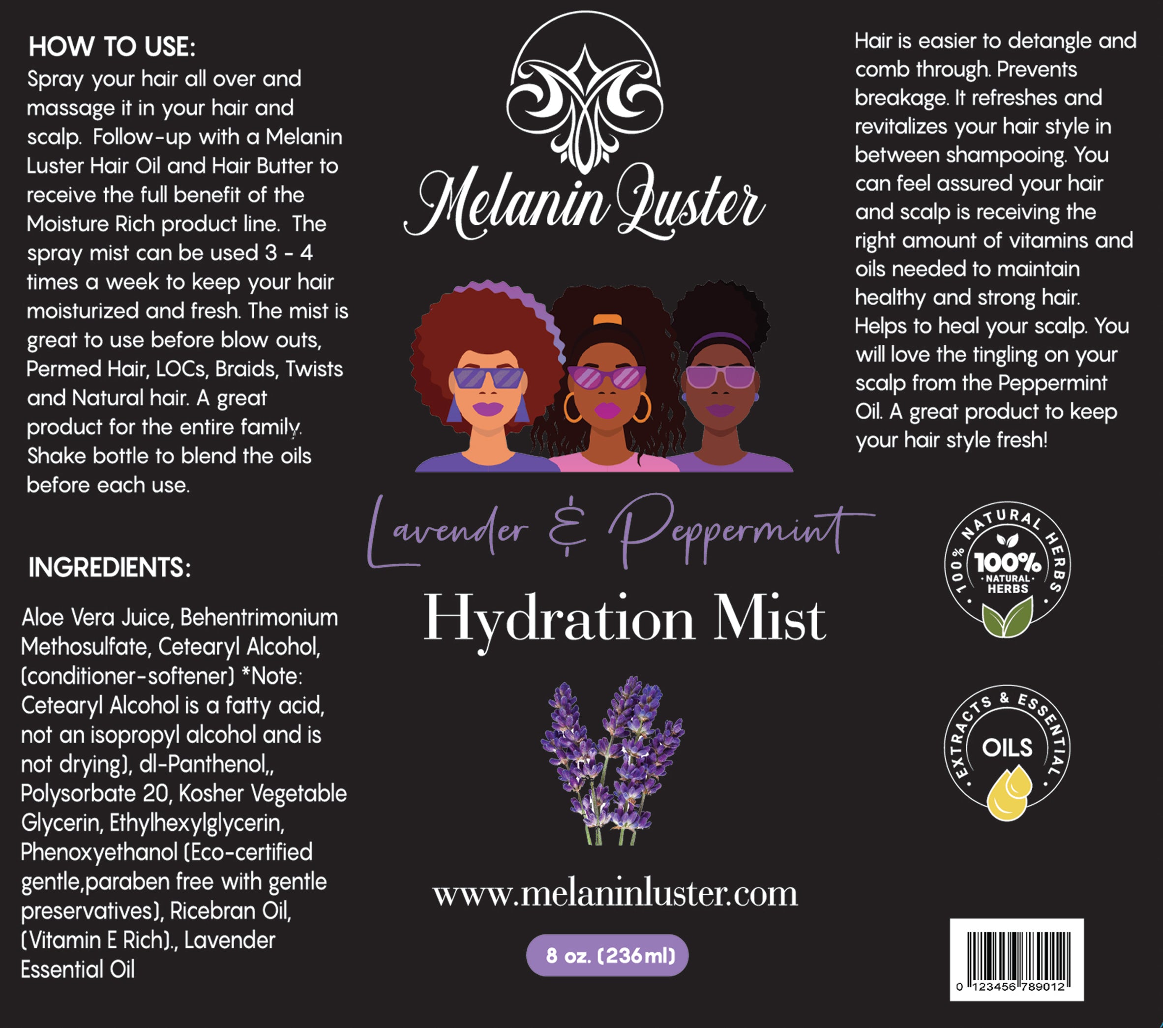 Lavender and Peppermint Hair Mist