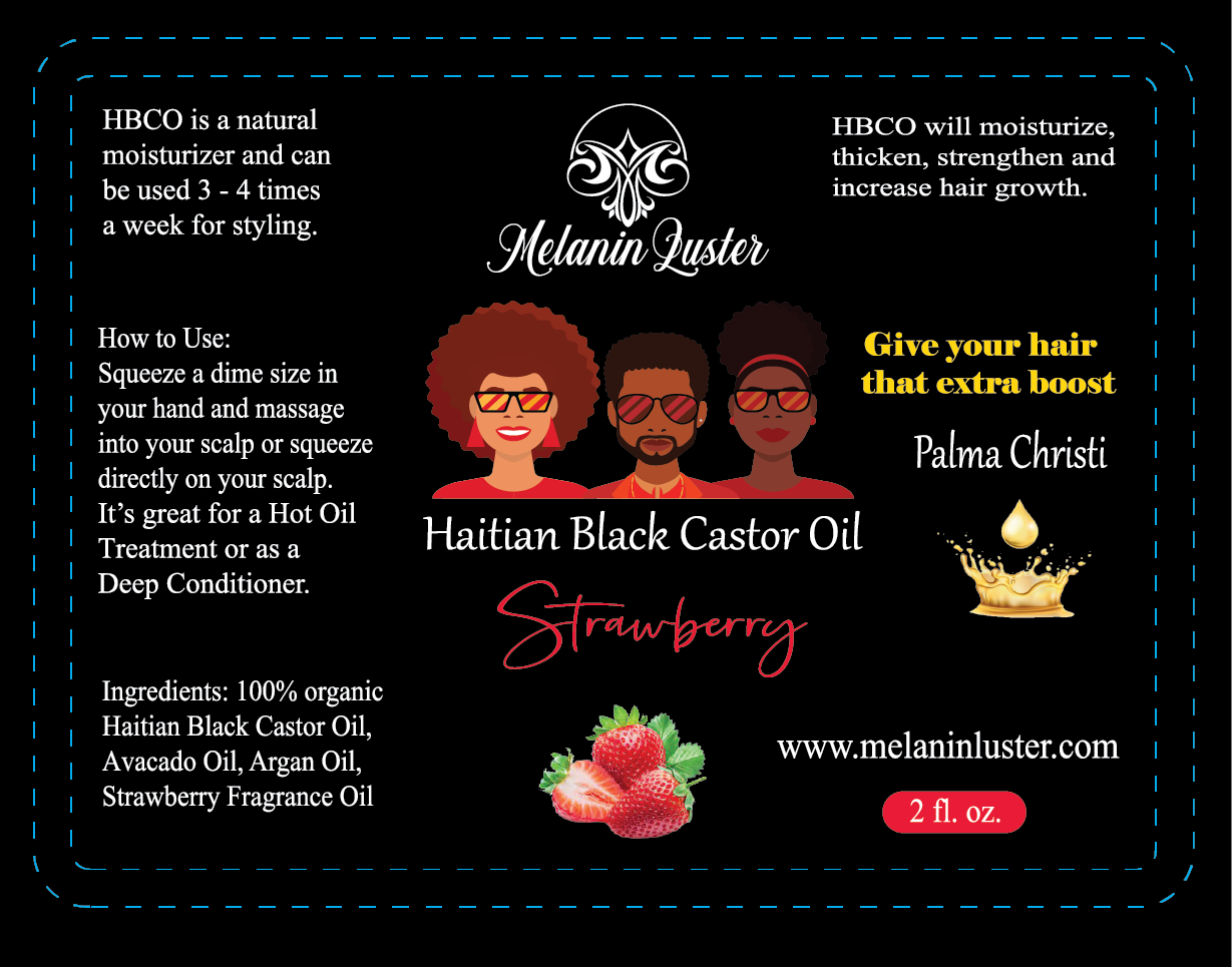Strawberry Haitian Black Castor Oil