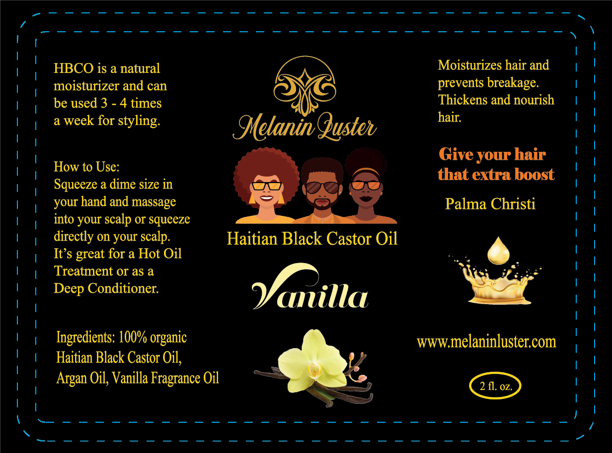 Vanilla Haitian Black Castor Oil
